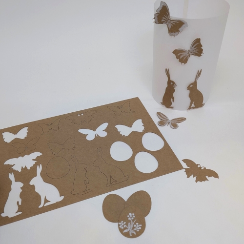 Bastelbogen "Häschen 2"  zum Gestalten & Verzieren